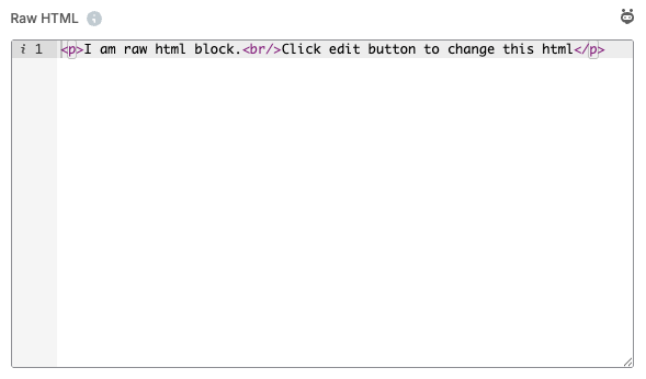 Textarea Raw HTML